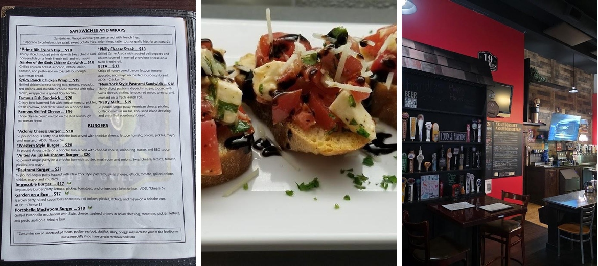 19 Handles Pub & Grill Menu