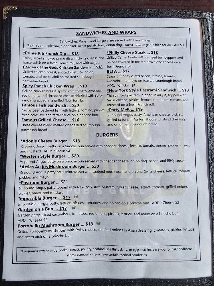 19 Handles Pub & Grill Menu image 1